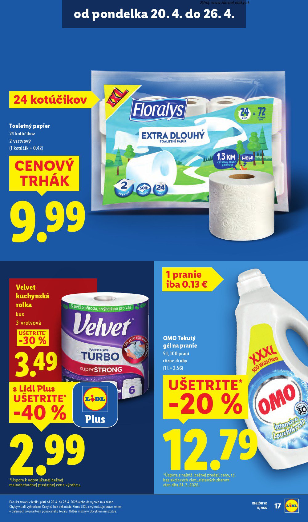 Leták Lidl (20. 4. - 26. 4. 2026) - strana 17 z 99