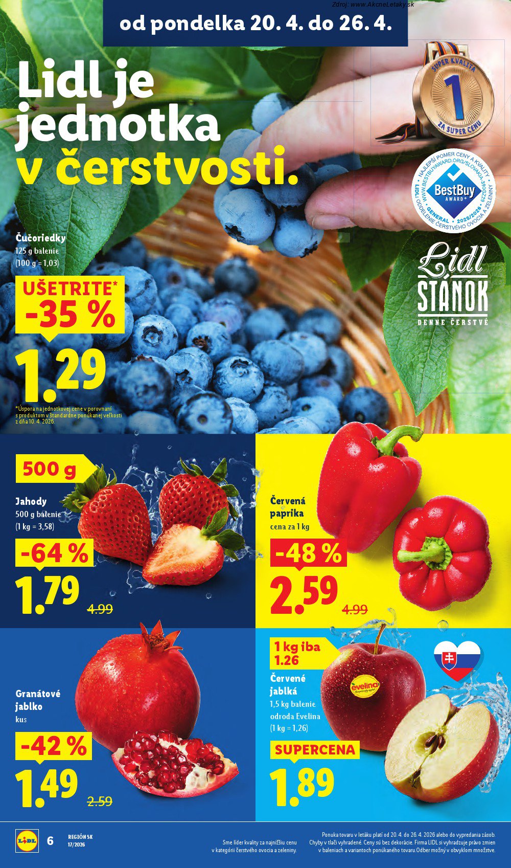 Leták Lidl (20. 4. - 26. 4. 2026) - strana 6 z 99
