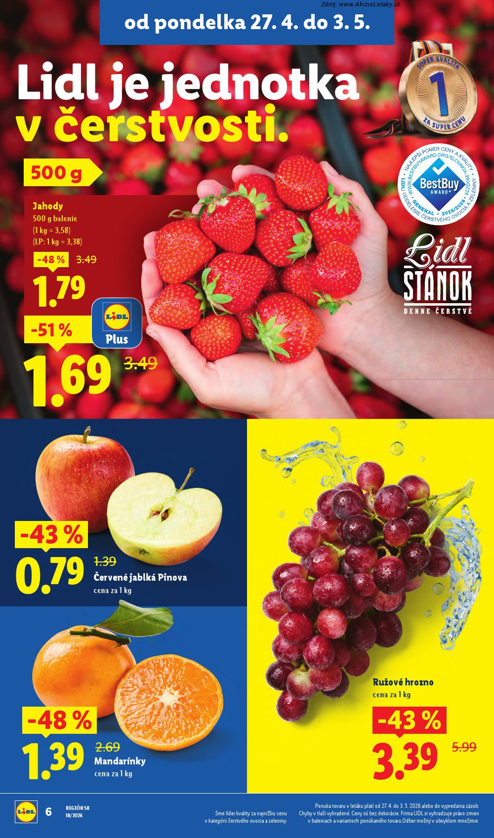 Leták Lidl (27. 4. - 3. 5. 2026) - strana 8 z 91