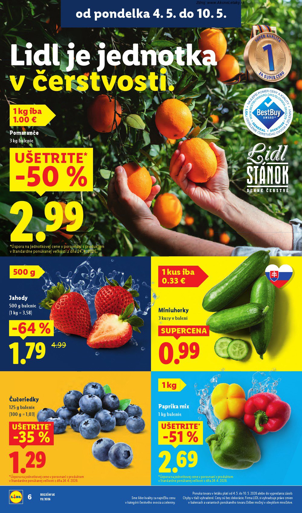 Leták Lidl (4. 5. - 10. 5. 2026) - strana 4 z 93