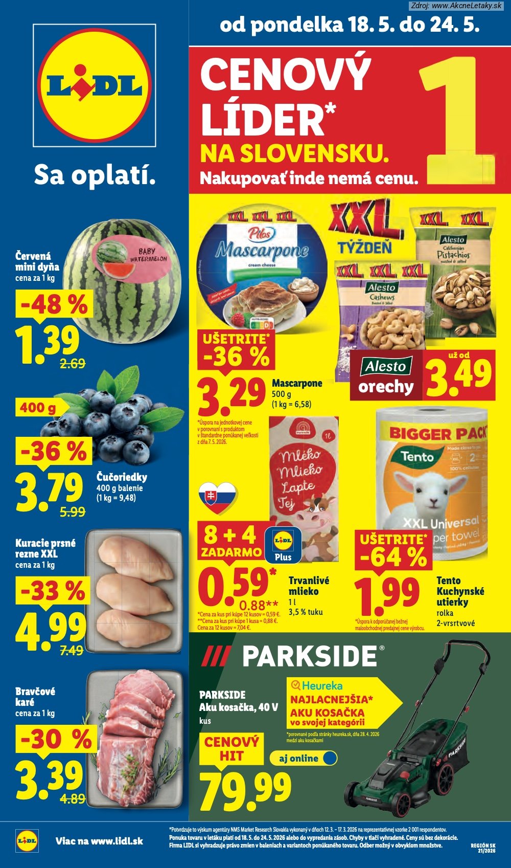 Leták Lidl (18. 5. - 24. 5. 2026) - strana 1 z 97