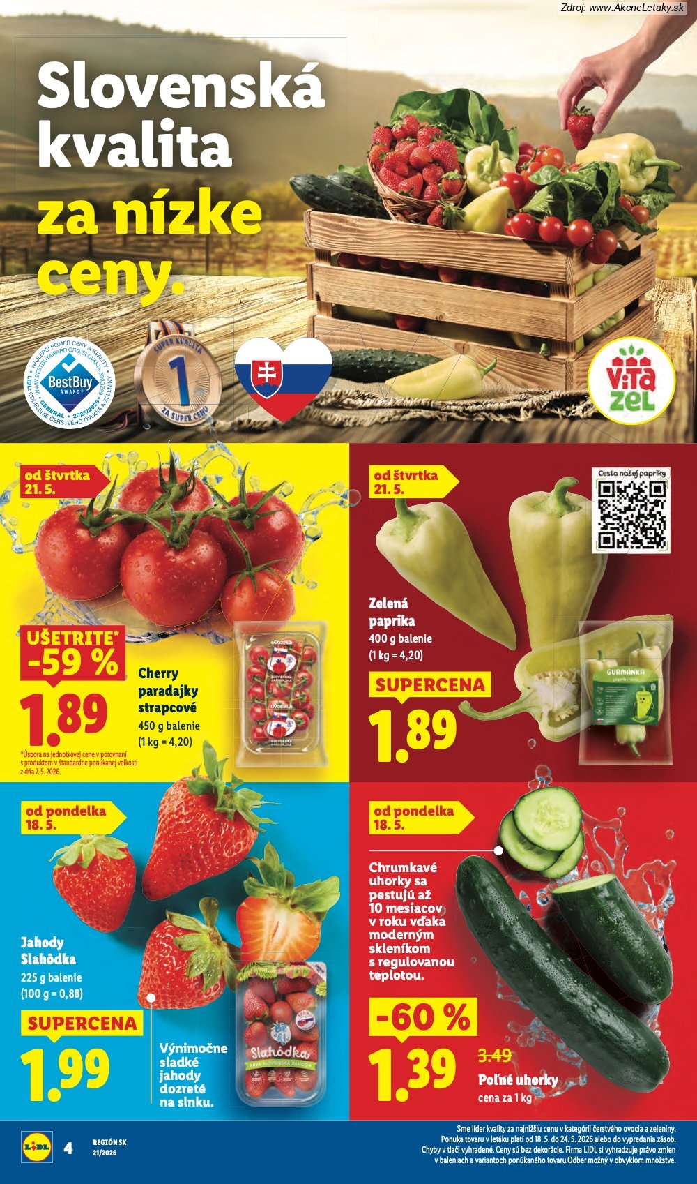 Leták Lidl (18. 5. - 24. 5. 2026) - strana 4 z 97