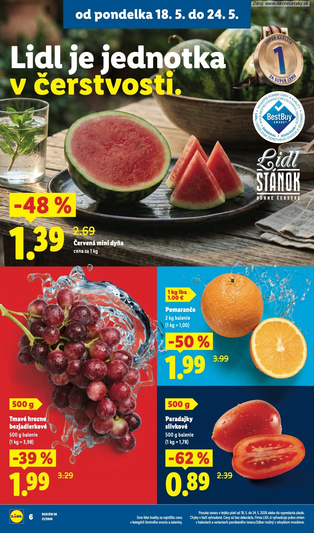 Leták Lidl (18. 5. - 24. 5. 2026) - strana 6 z 97