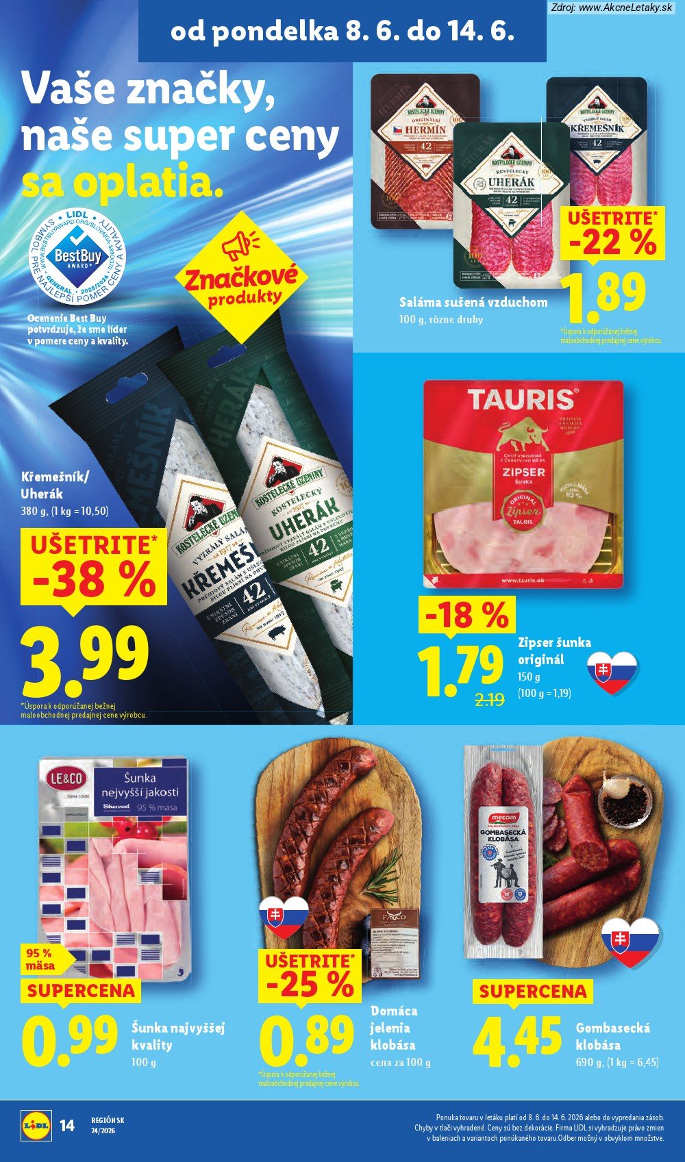 Leták Lidl (8. 6. - 14. 6. 2026) - strana 24 z 99