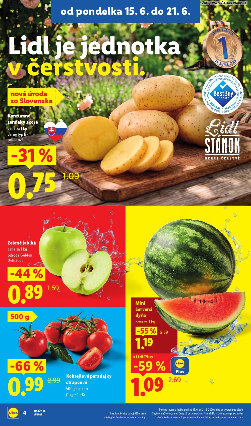 Leták Lidl (15. 6. - 21. 6. 2026) - strana 4 z 101