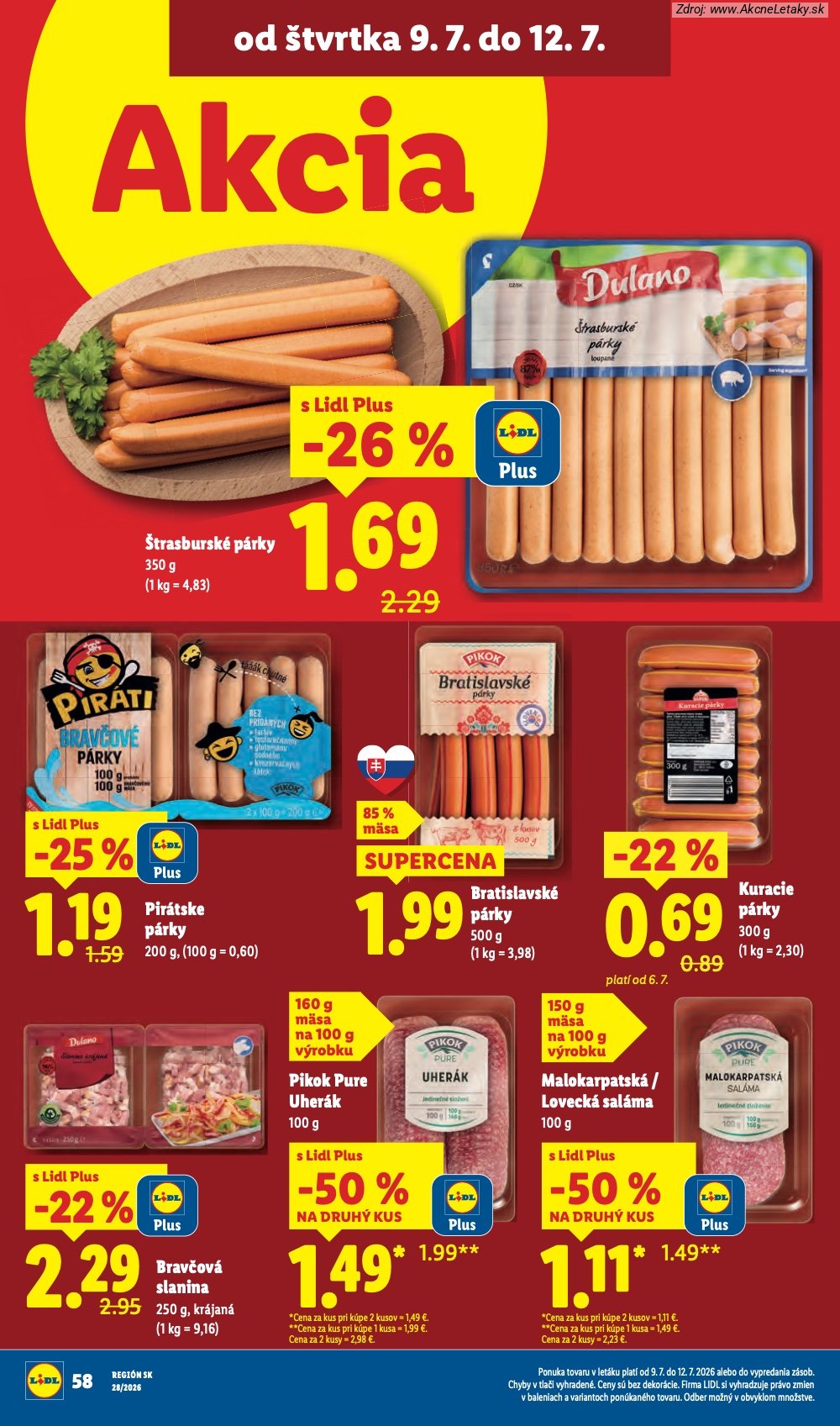 Leták Lidl (6. 7. - 12. 7. 2026) - strana 84 z 109