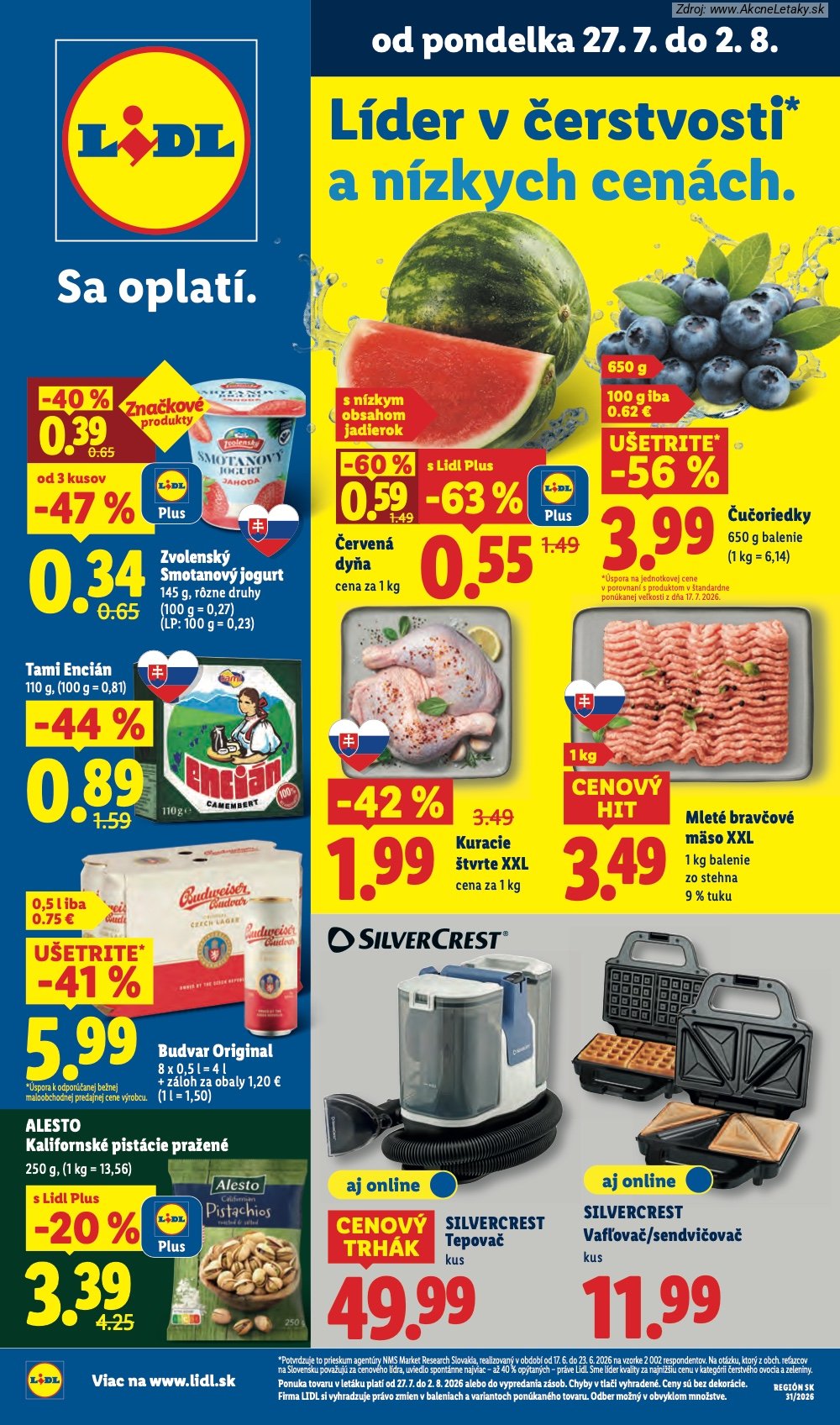 Leták Lidl (27. 7. - 2. 8. 2026) - strana 1 z 108