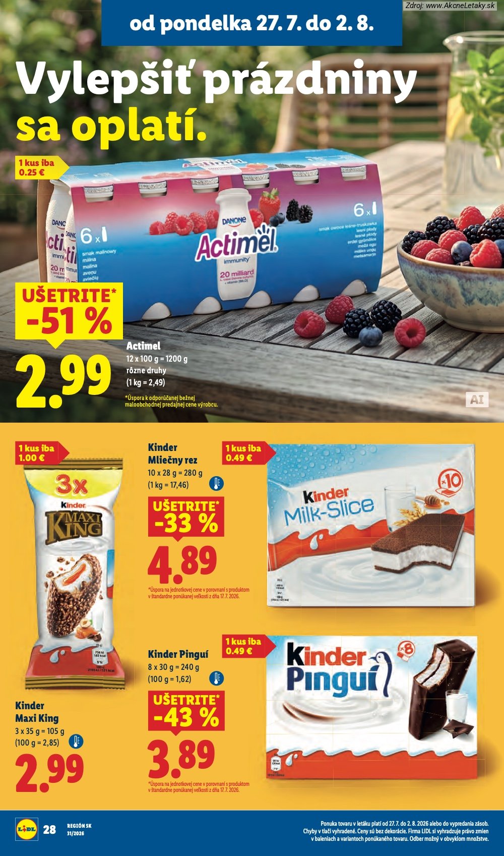 Leták Lidl (27. 7. - 2. 8. 2026) - strana 40 z 108
