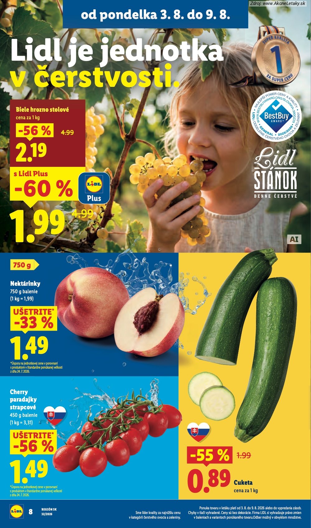 Leták Lidl (3. 8. - 9. 8. 2026) - strana 14 z 95