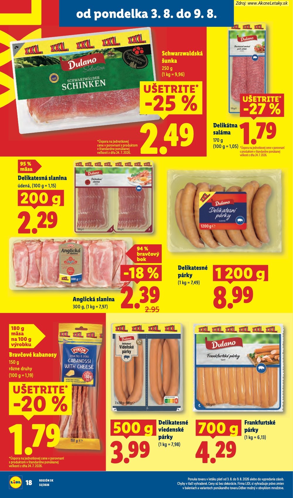 Leták Lidl (3. 8. - 9. 8. 2026) - strana 26 z 95