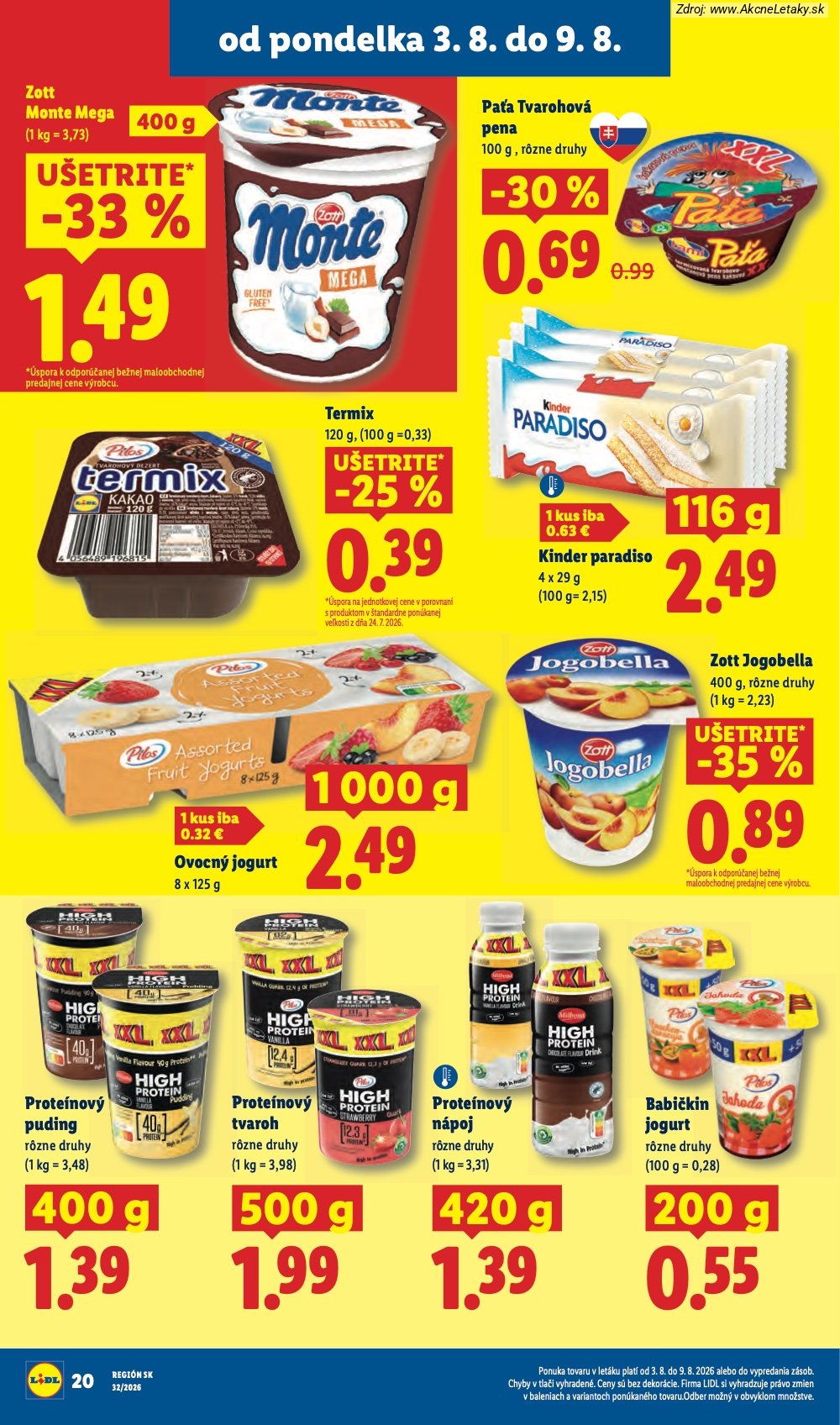 Leták Lidl (3. 8. - 9. 8. 2026) - strana 28 z 95