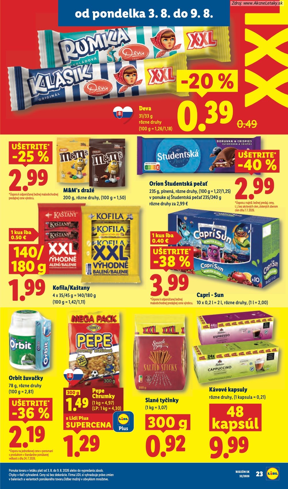 Leták Lidl (3. 8. - 9. 8. 2026) - strana 31 z 95
