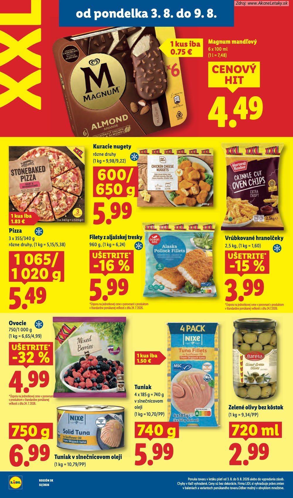 Leták Lidl (3. 8. - 9. 8. 2026) - strana 32 z 95