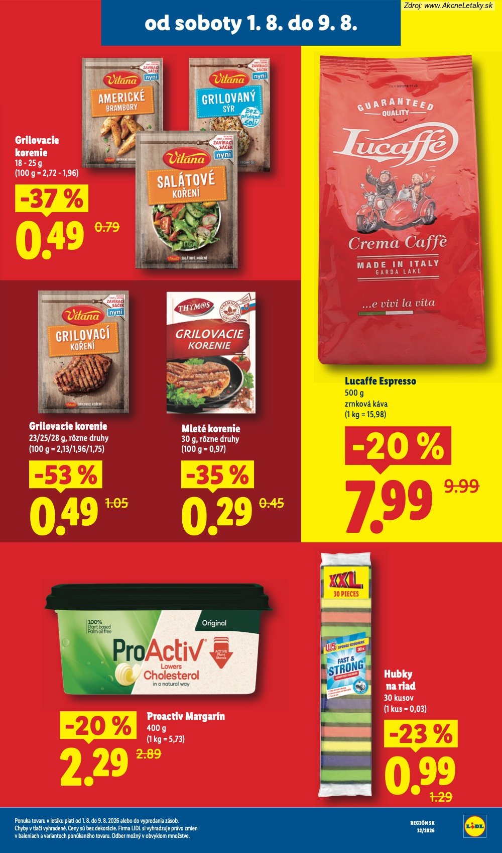 Leták Lidl (3. 8. - 9. 8. 2026) - strana 44 z 95