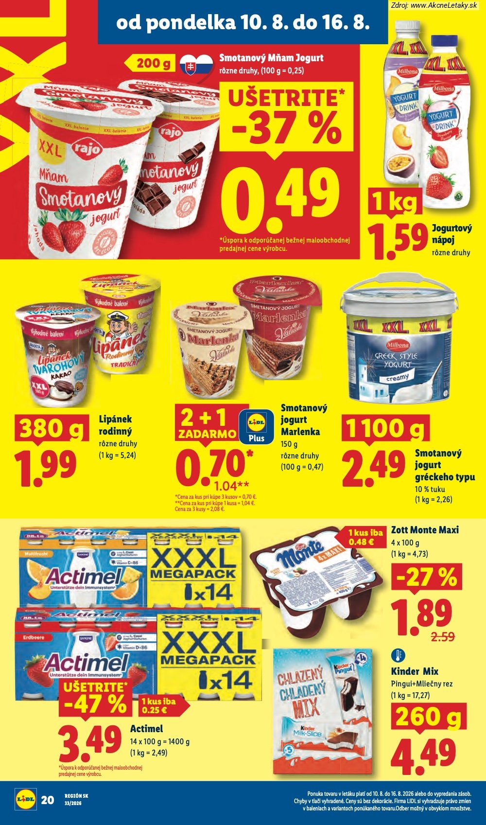 Leták Lidl (10. 8. - 16. 8. 2026) - strana 24 z 97