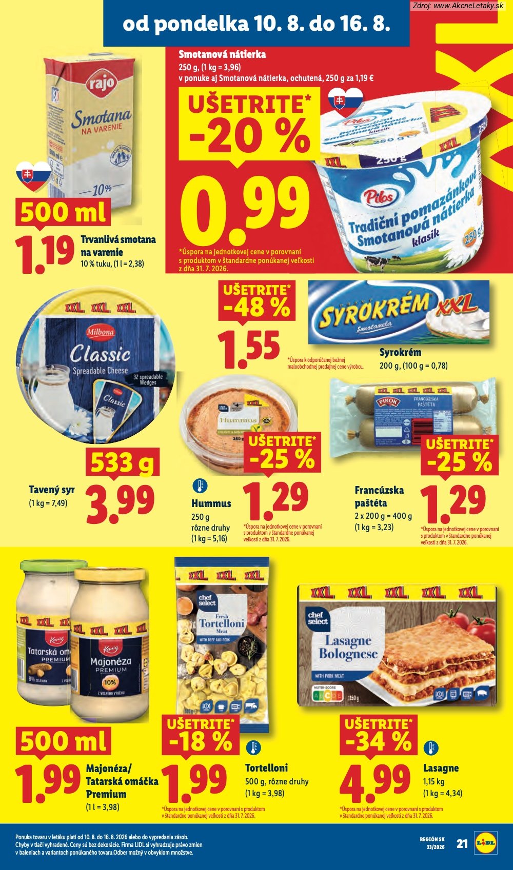 Leták Lidl (10. 8. - 16. 8. 2026) - strana 25 z 97