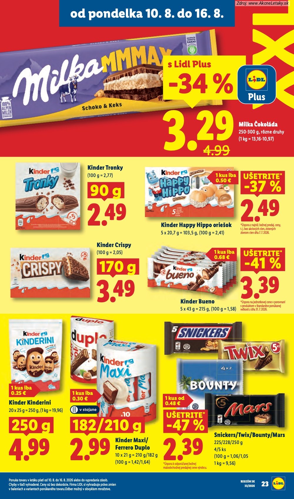 Leták Lidl (10. 8. - 16. 8. 2026) - strana 27 z 97