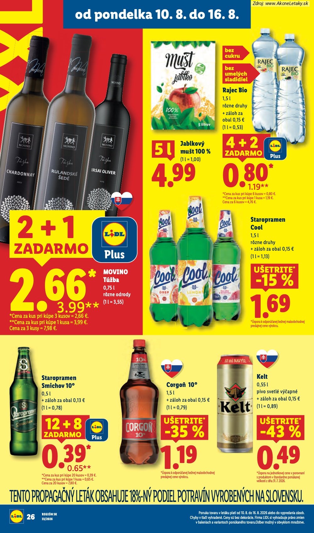Leták Lidl (10. 8. - 16. 8. 2026) - strana 32 z 97