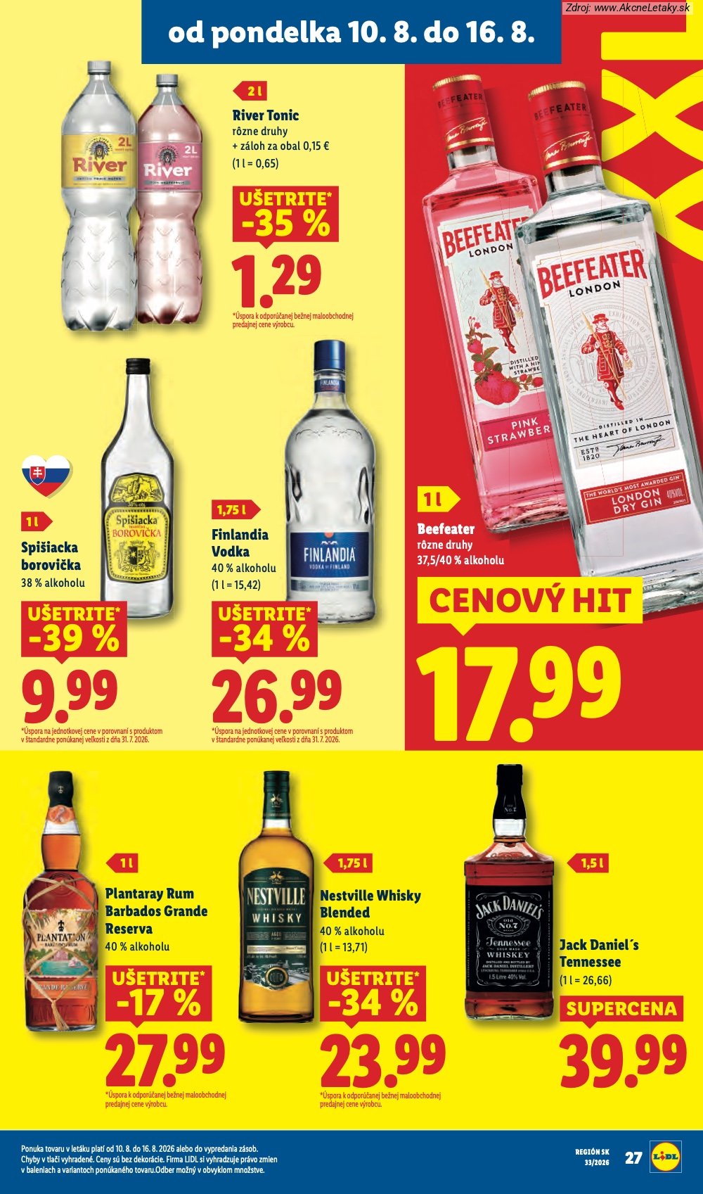 Leták Lidl (10. 8. - 16. 8. 2026) - strana 33 z 97