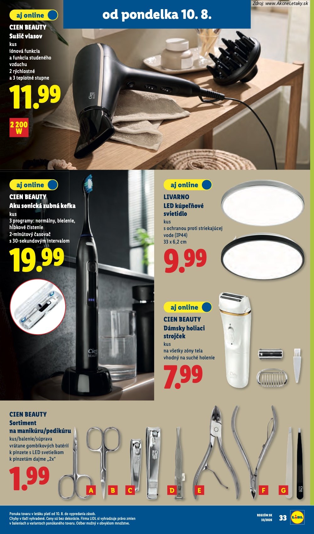 Leták Lidl (10. 8. - 16. 8. 2026) - strana 45 z 97