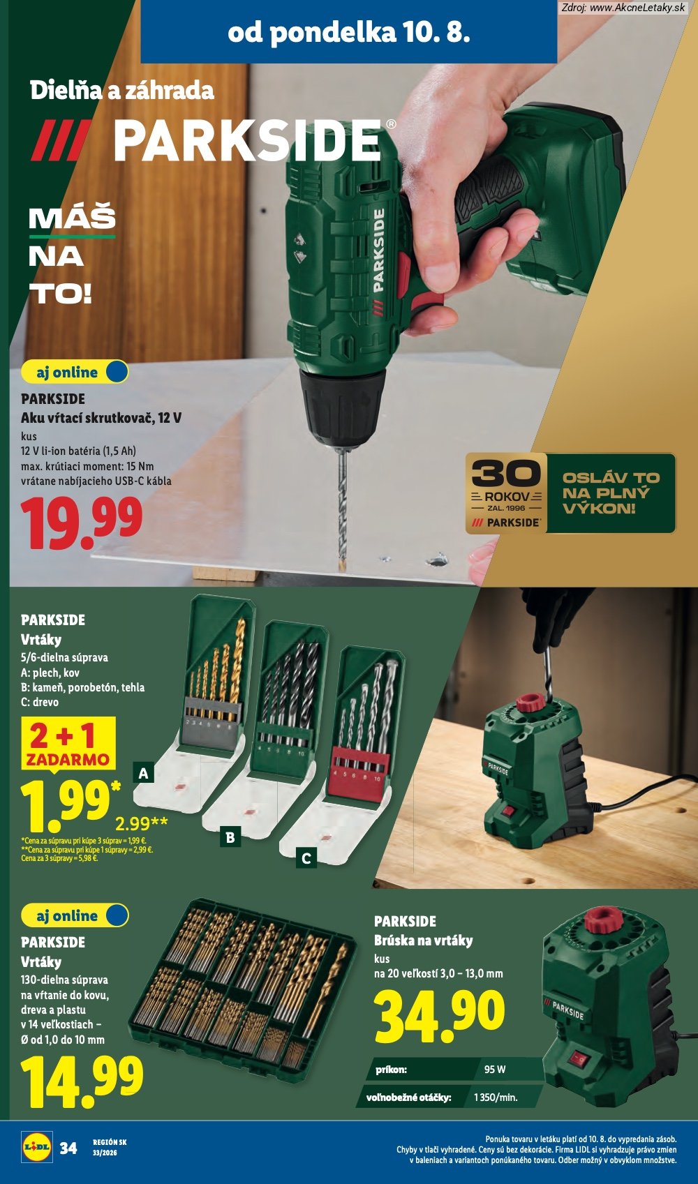 Leták Lidl (10. 8. - 16. 8. 2026) - strana 46 z 97