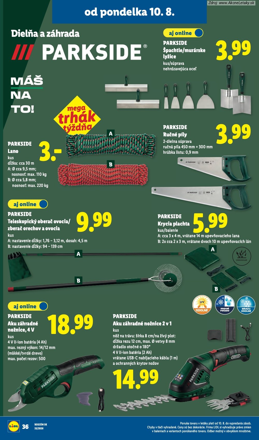 Leták Lidl (10. 8. - 16. 8. 2026) - strana 48 z 97