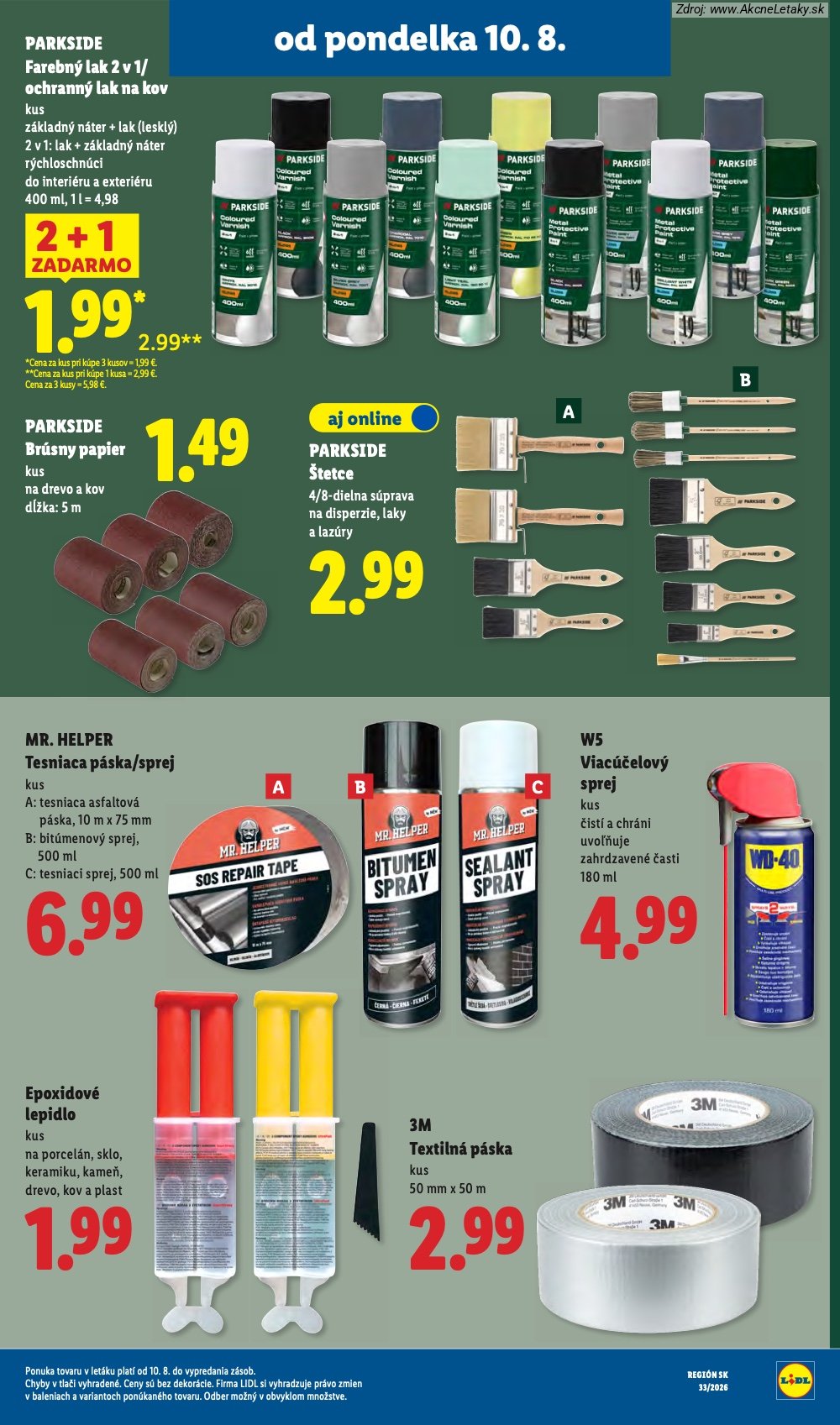 Leták Lidl (10. 8. - 16. 8. 2026) - strana 52 z 97