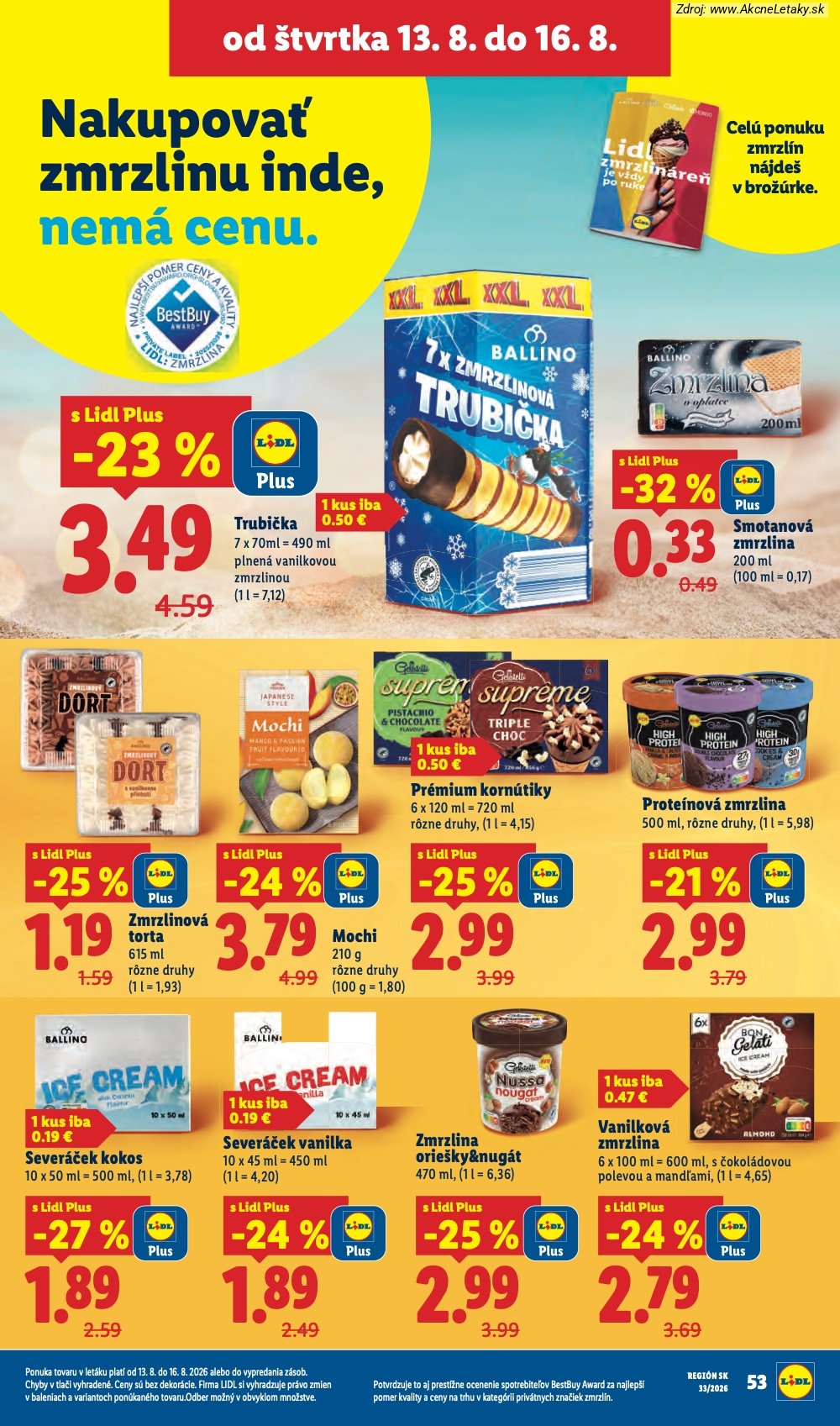 Leták Lidl (10. 8. - 16. 8. 2026) - strana 69 z 97
