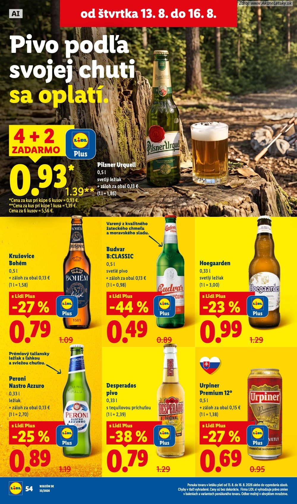 Leták Lidl (10. 8. - 16. 8. 2026) - strana 70 z 97
