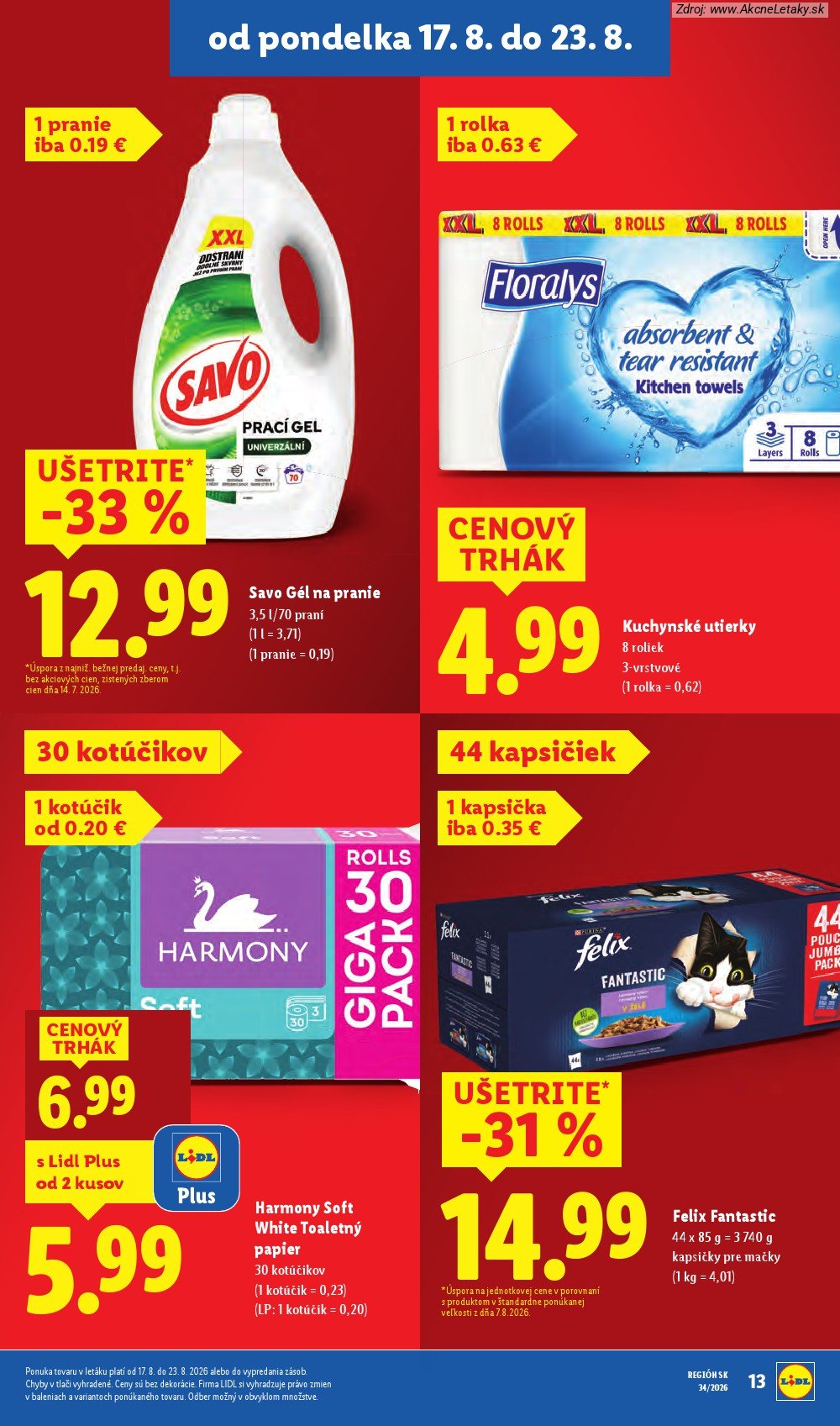 Leták Lidl (17. 8. - 23. 8. 2026) - strana 17 z 95