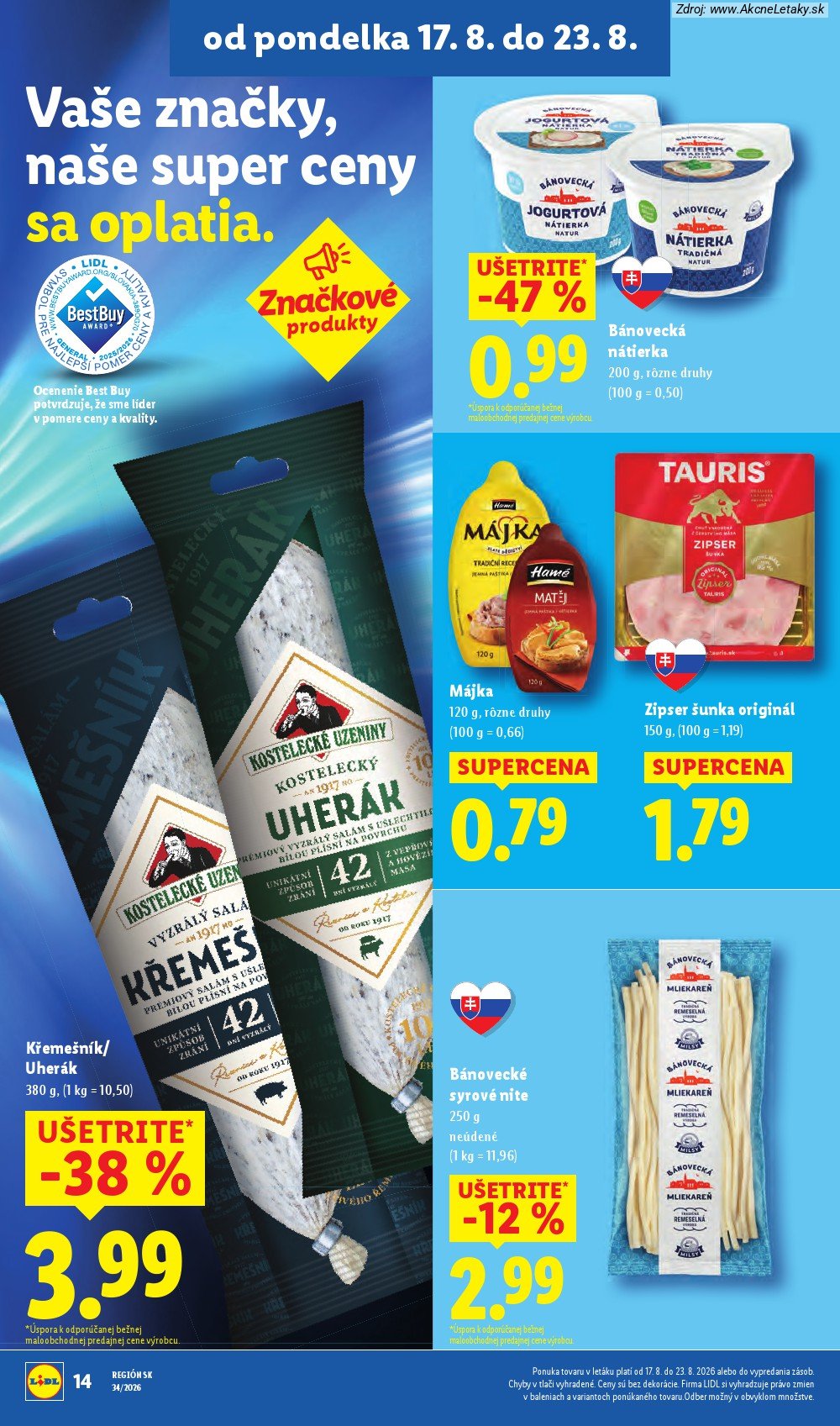 Leták Lidl (17. 8. - 23. 8. 2026) - strana 18 z 95
