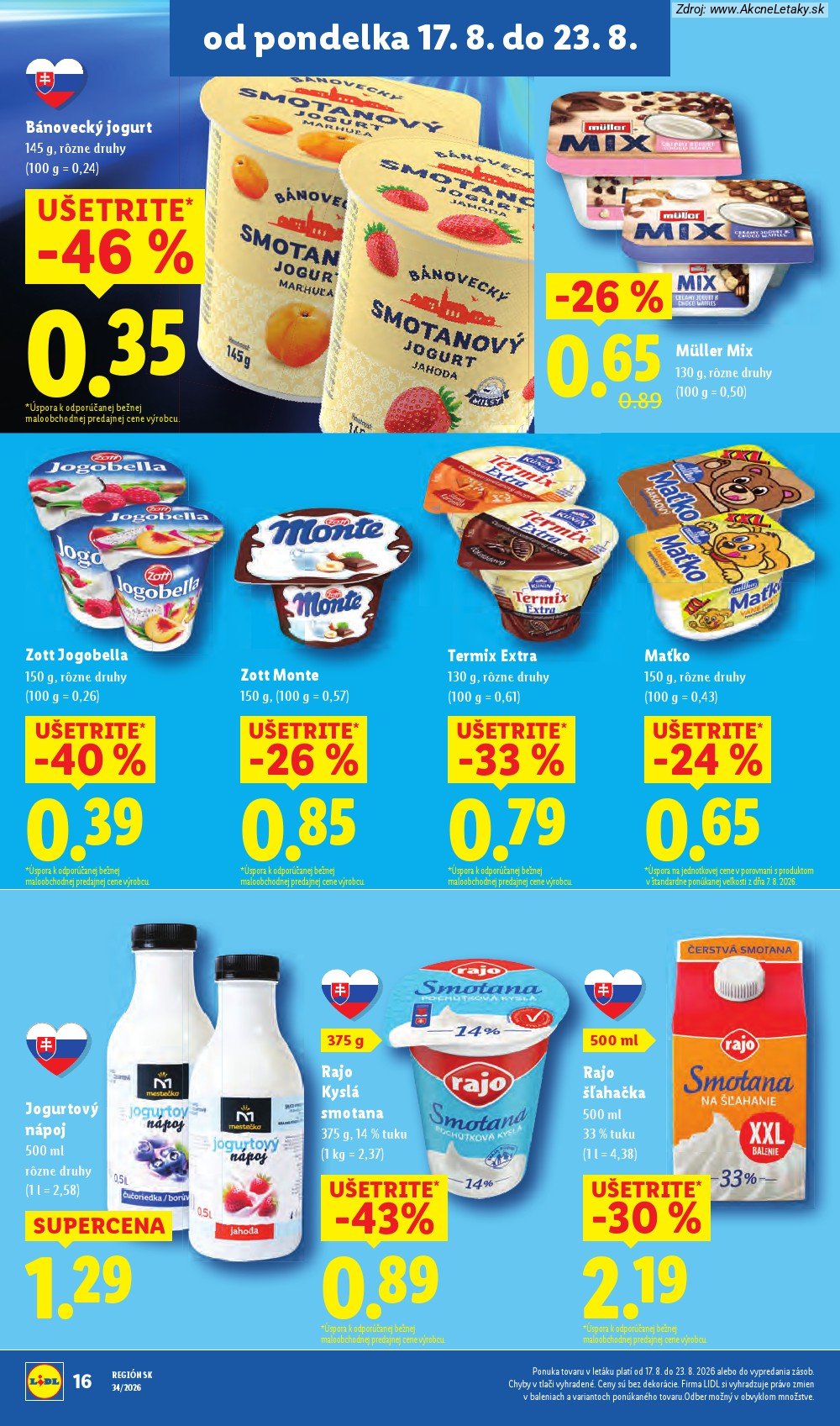 Leták Lidl (17. 8. - 23. 8. 2026) - strana 20 z 95