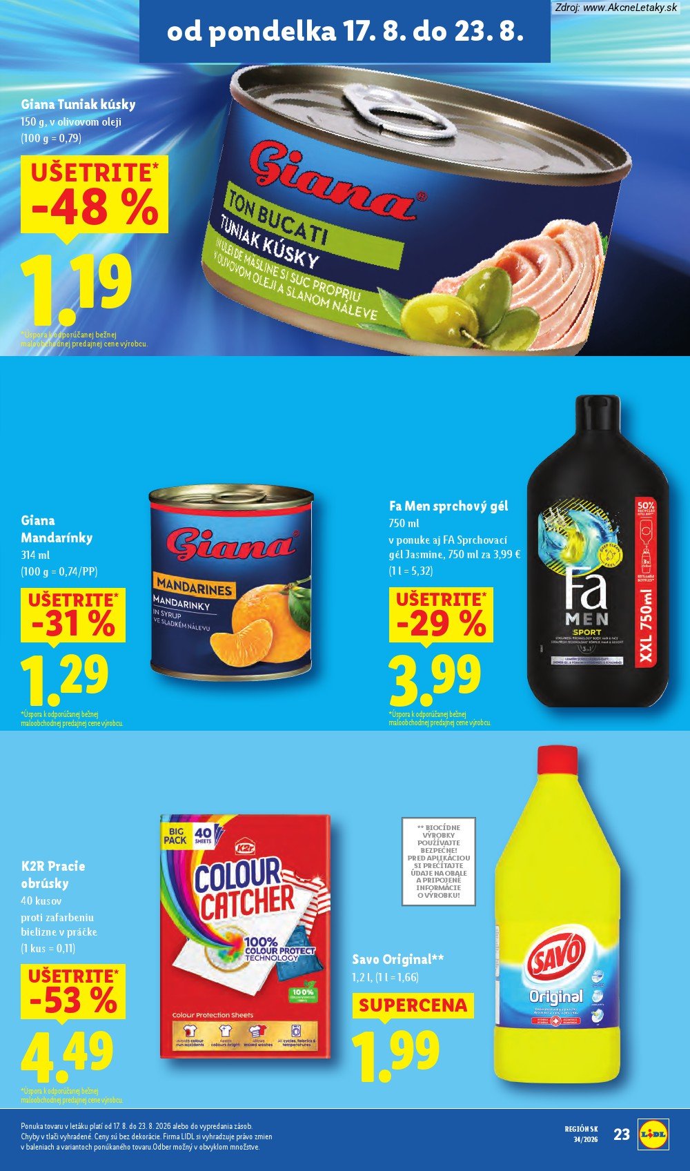Leták Lidl (17. 8. - 23. 8. 2026) - strana 27 z 95