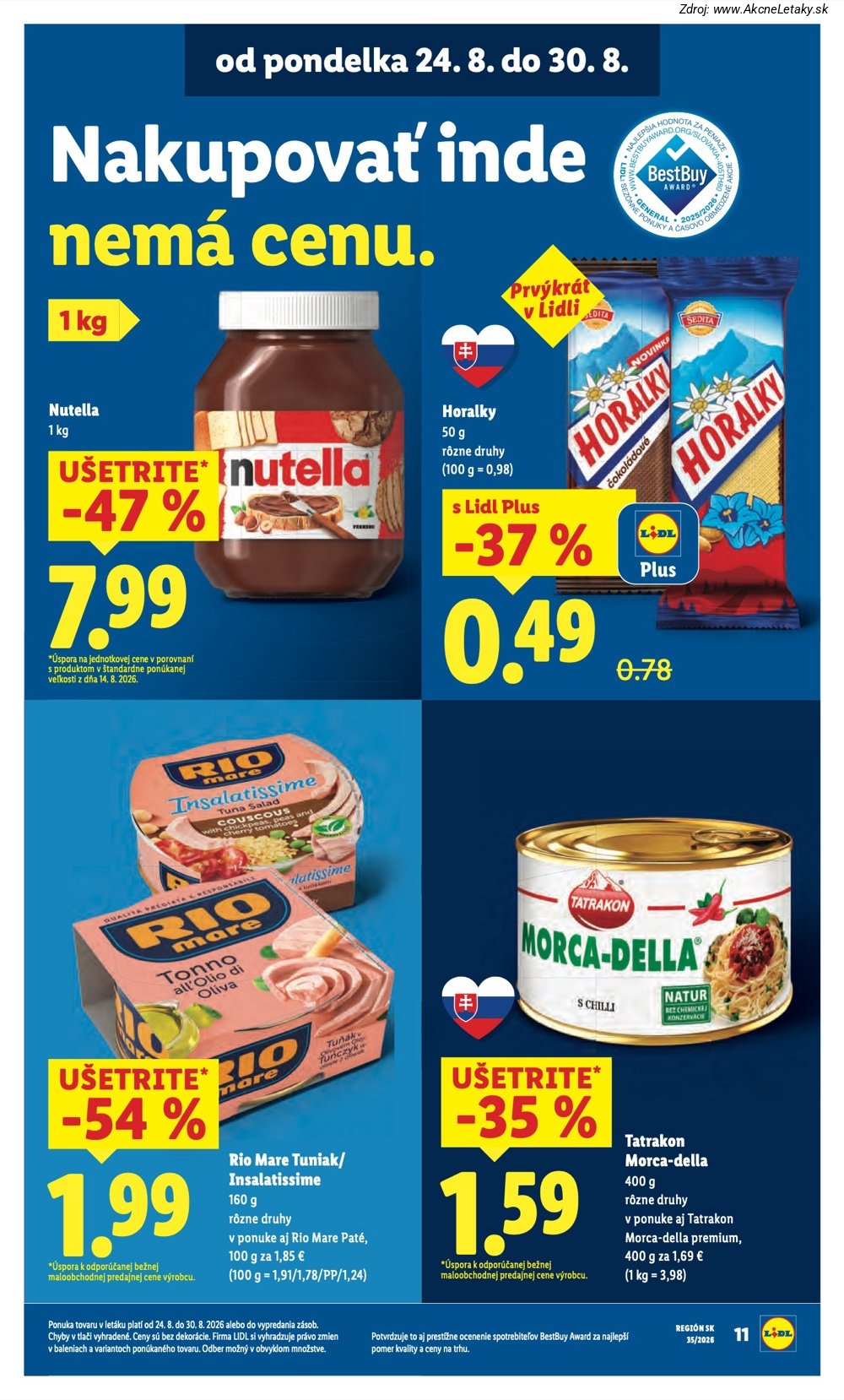 Leták Lidl (24. 8. - 30. 8. 2026) - strana 15 z 99