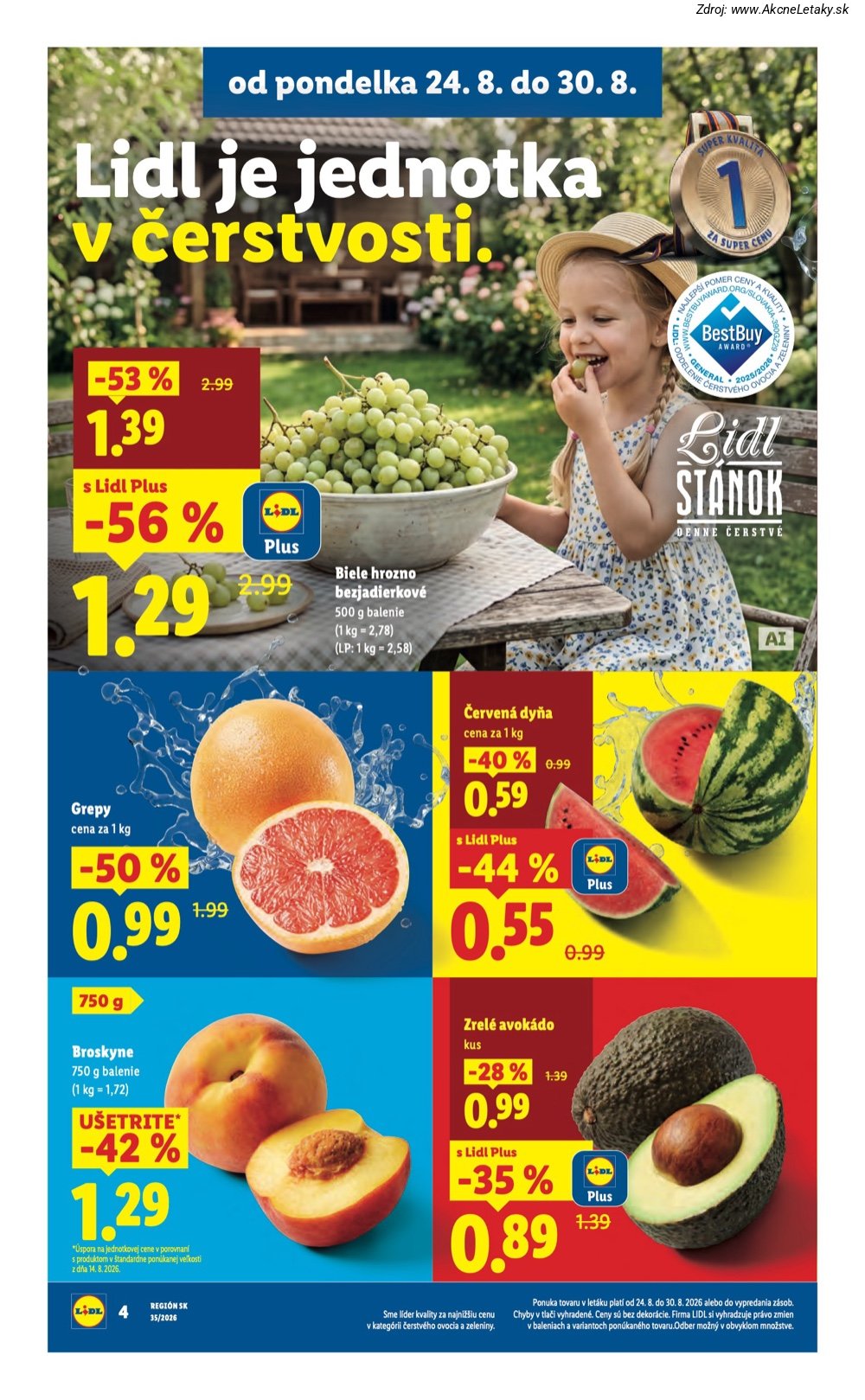 Leták Lidl (24. 8. - 30. 8. 2026) - strana 8 z 99