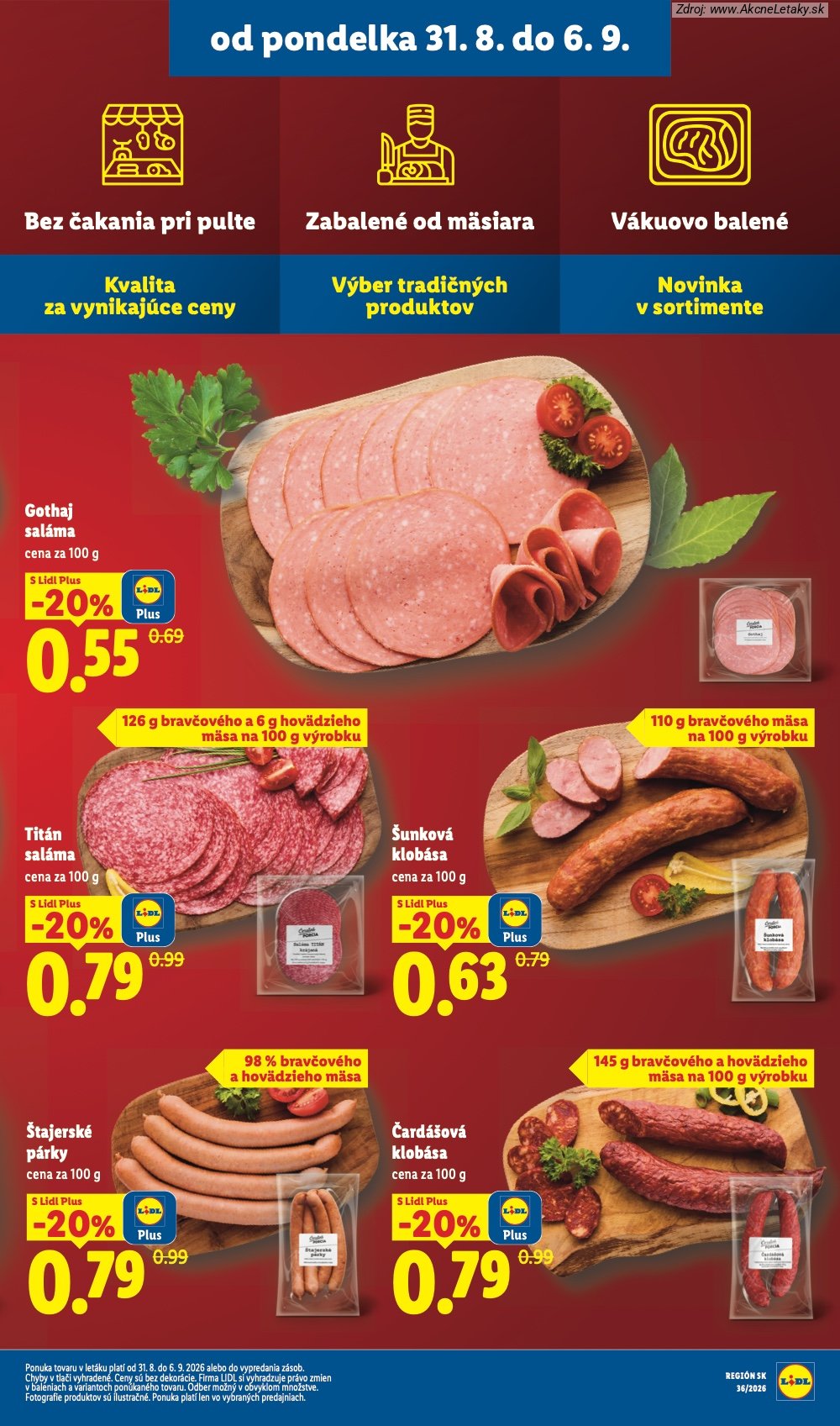 Leták Lidl (31. 8. - 6. 9. 2026) - strana 15 z 97
