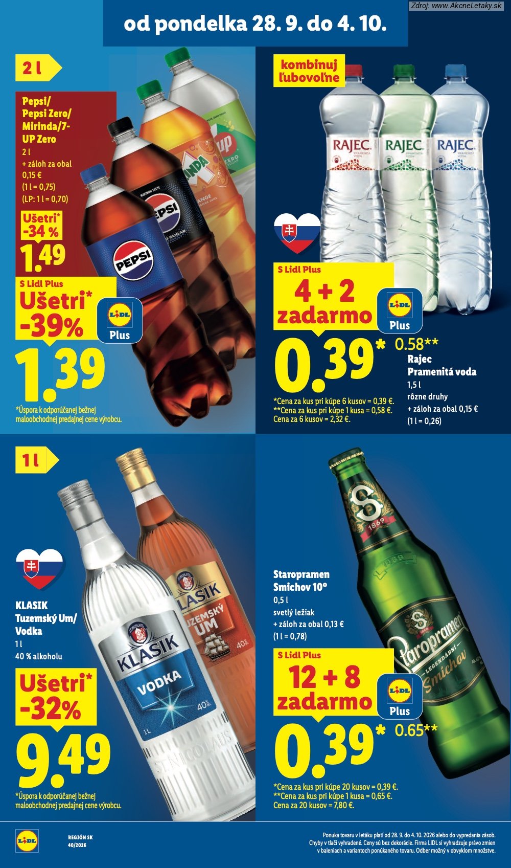 Strana 1 - leták Lidl (28. 9. - 4. 10. 2026)