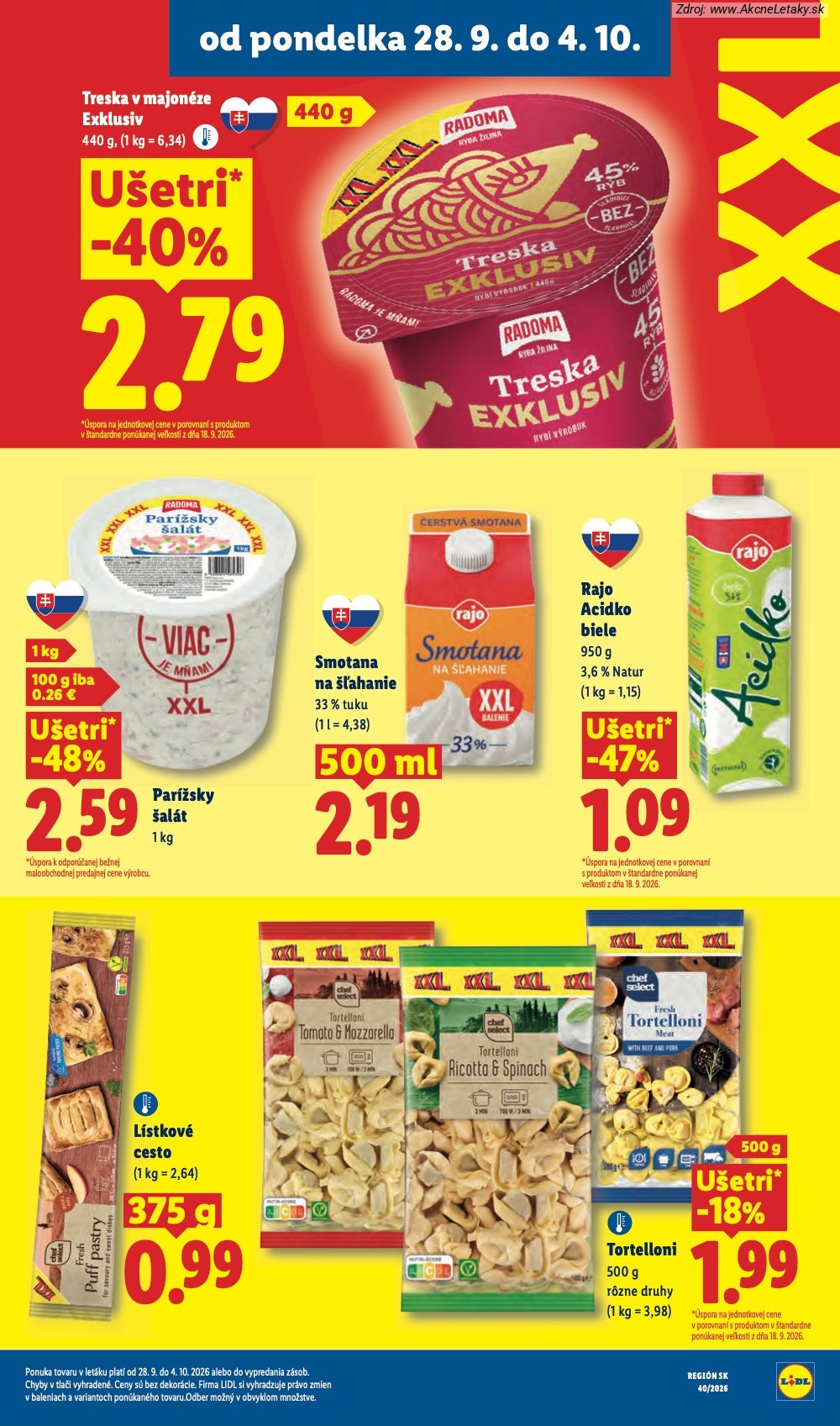 Strana 1 - leták Lidl (28. 9. - 4. 10. 2026)