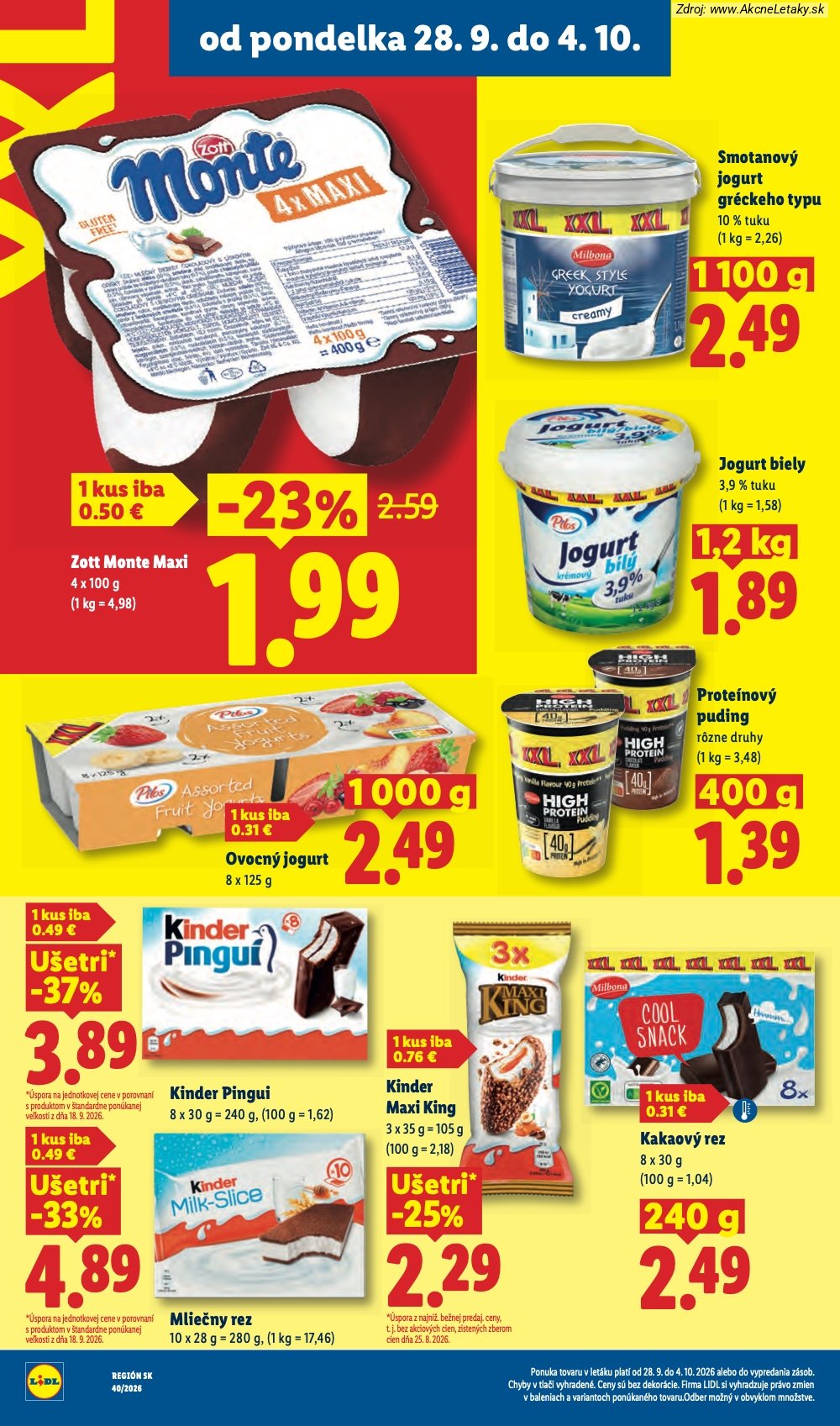 Strana 2 - leták Lidl (28. 9. - 4. 10. 2026)