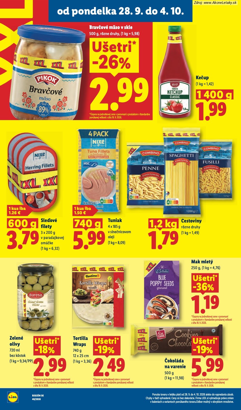Strana 2 - leták Lidl (28. 9. - 4. 10. 2026)