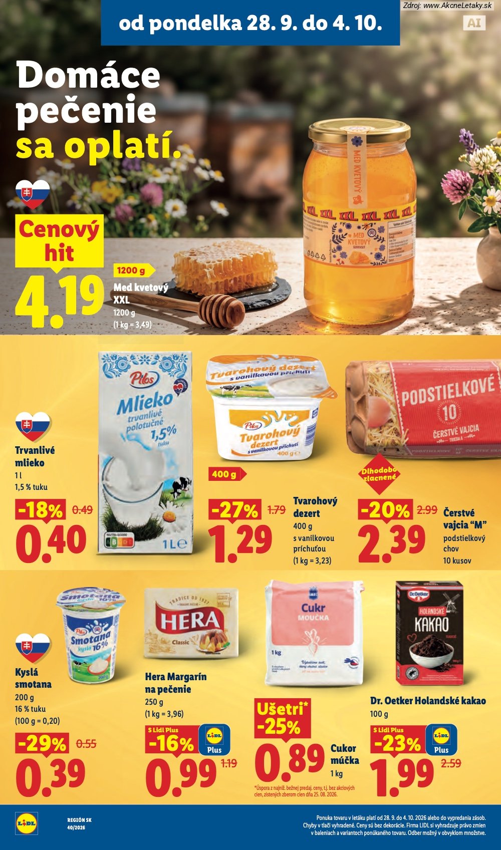 Strana 1 - leták Lidl (28. 9. - 4. 10. 2026)