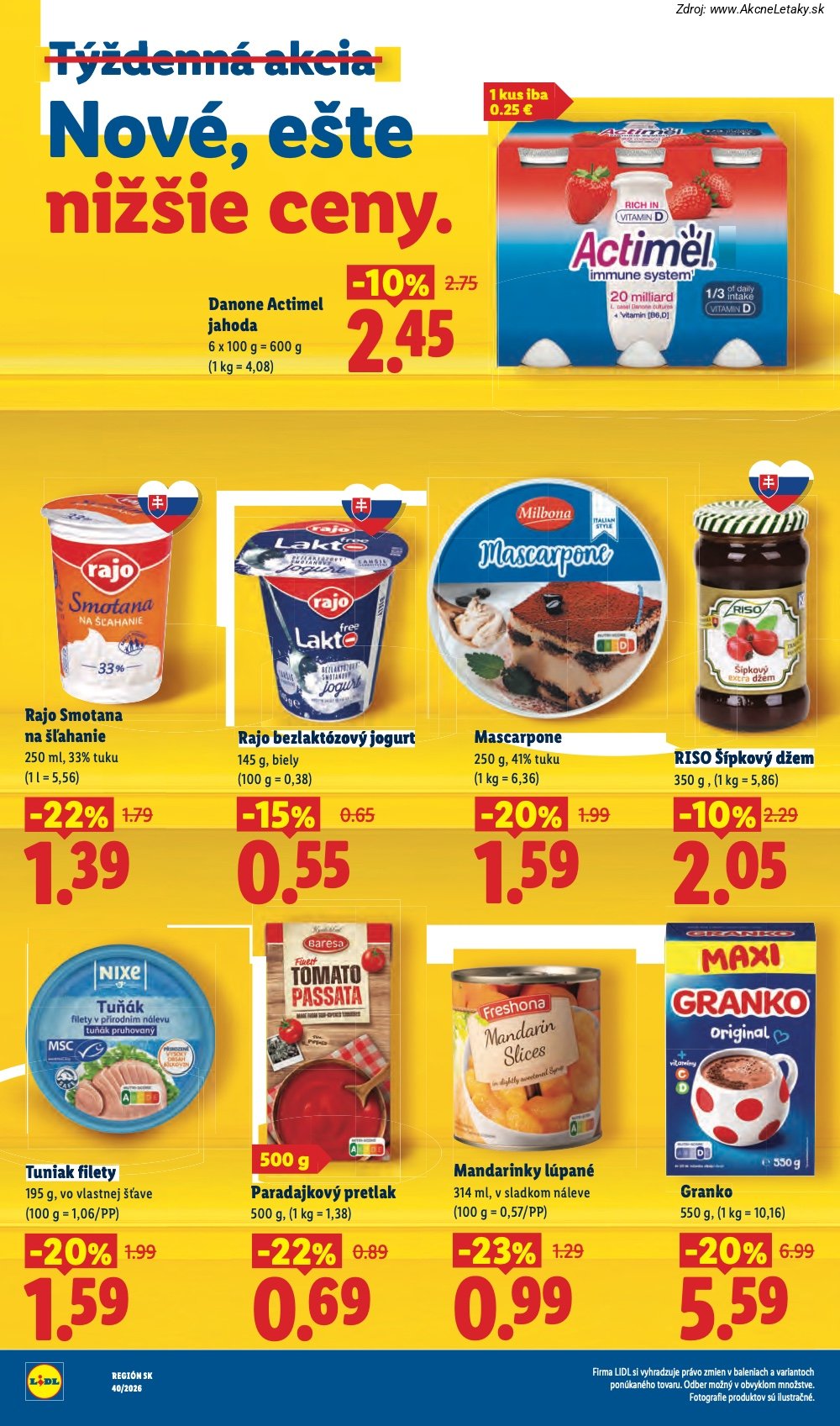 Strana 1 - leták Lidl (28. 9. - 4. 10. 2026)
