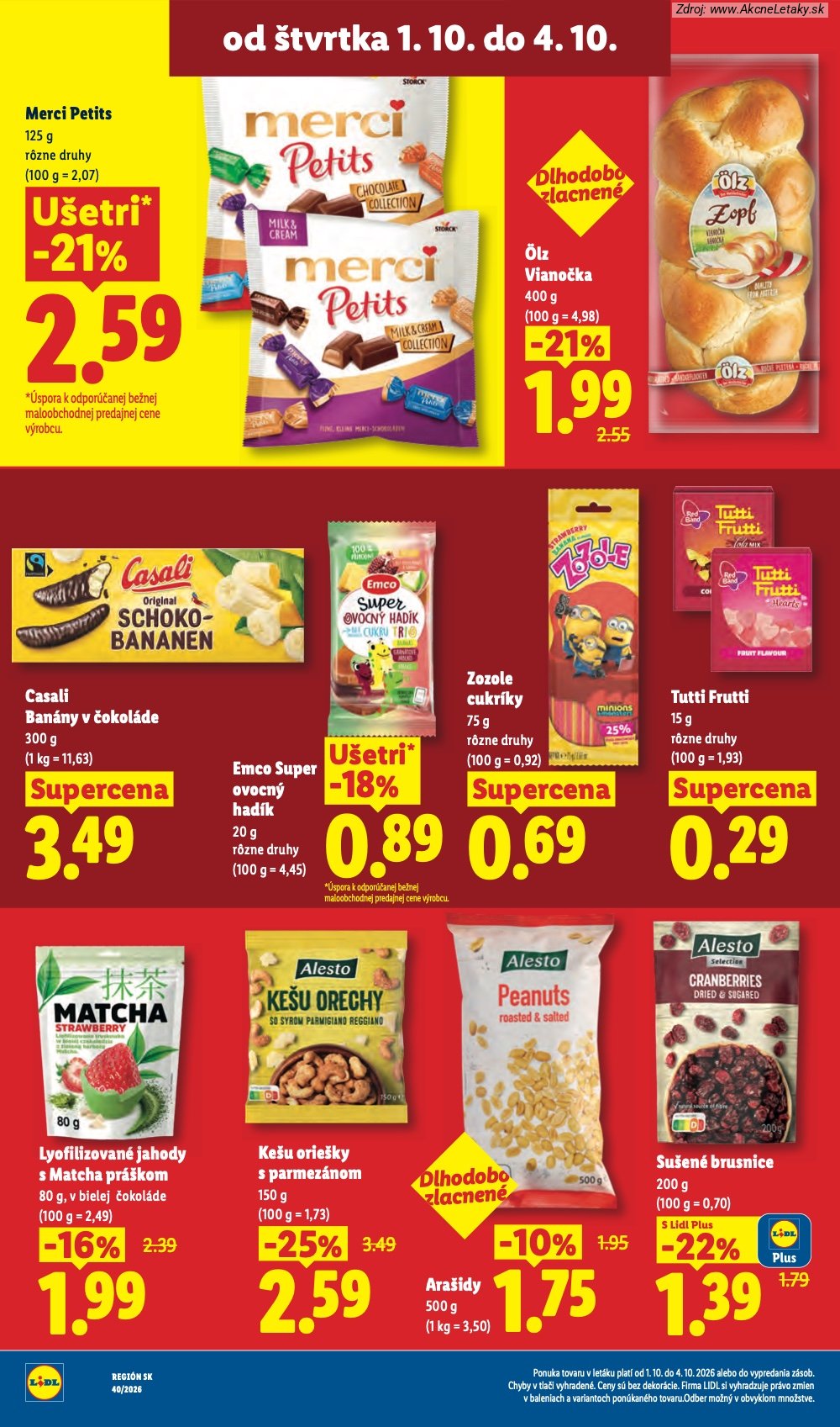 Strana 2 - leták Lidl (1. 10. - 4. 10. 2026)