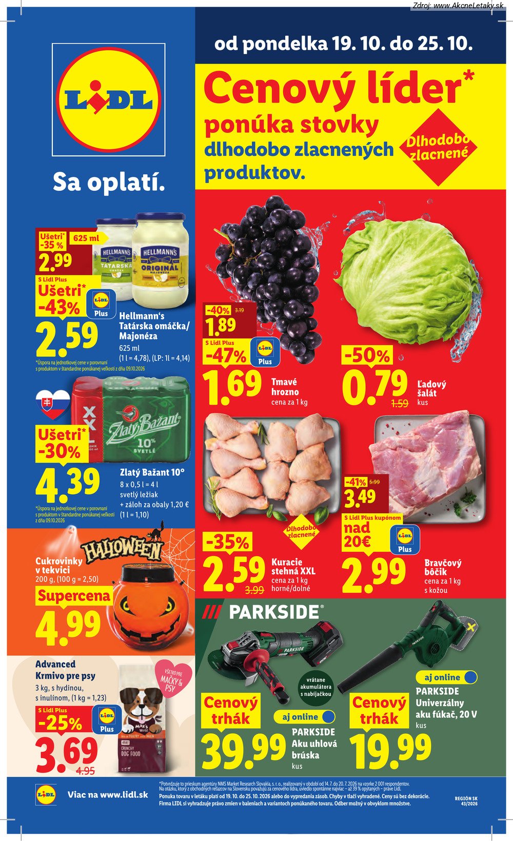 Leták Lidl (19. 10. – 25. 10. 2026) - strana 1 z 120