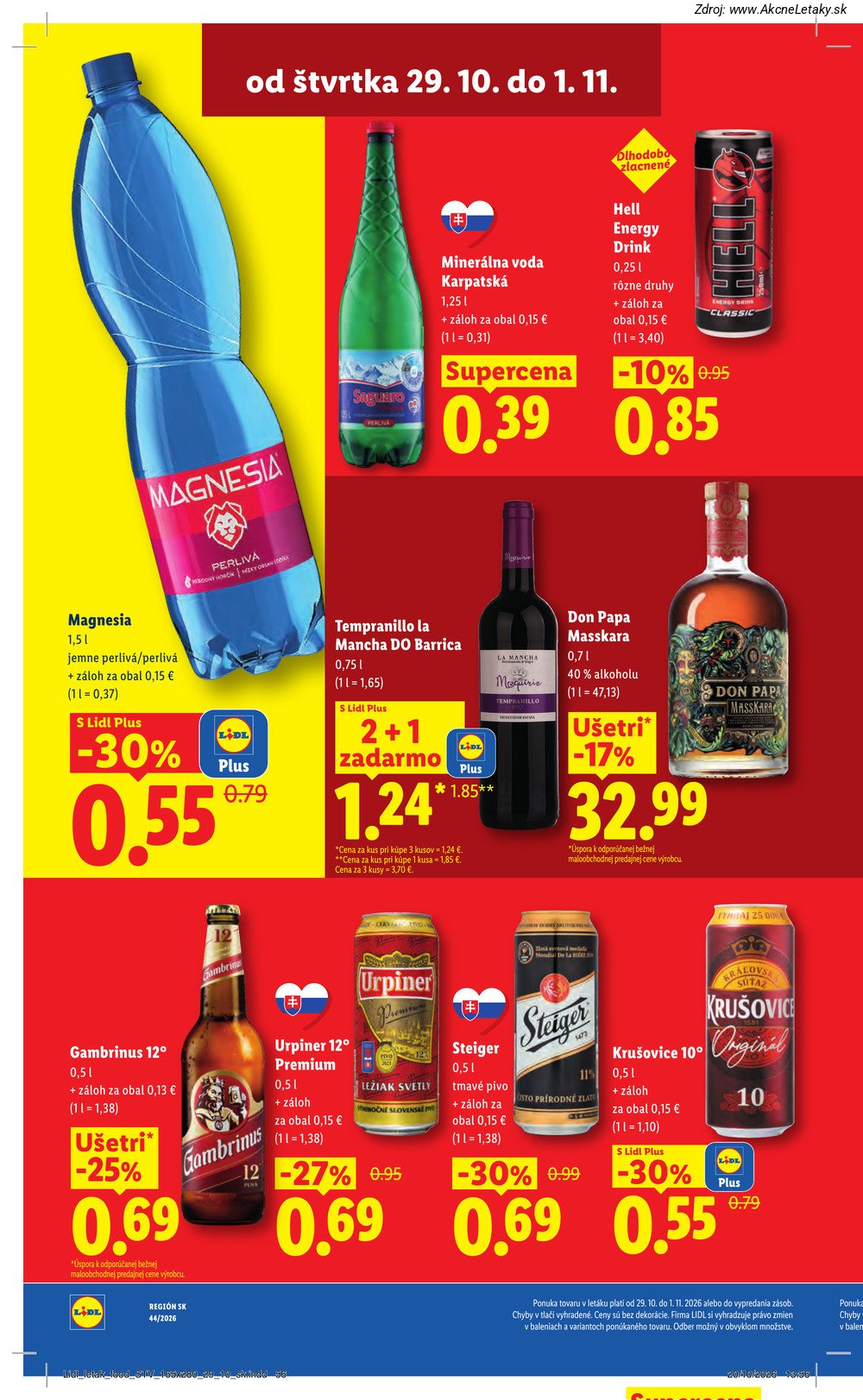 Strana 2 - leták Lidl (29. 10. - 1. 11. 2026)