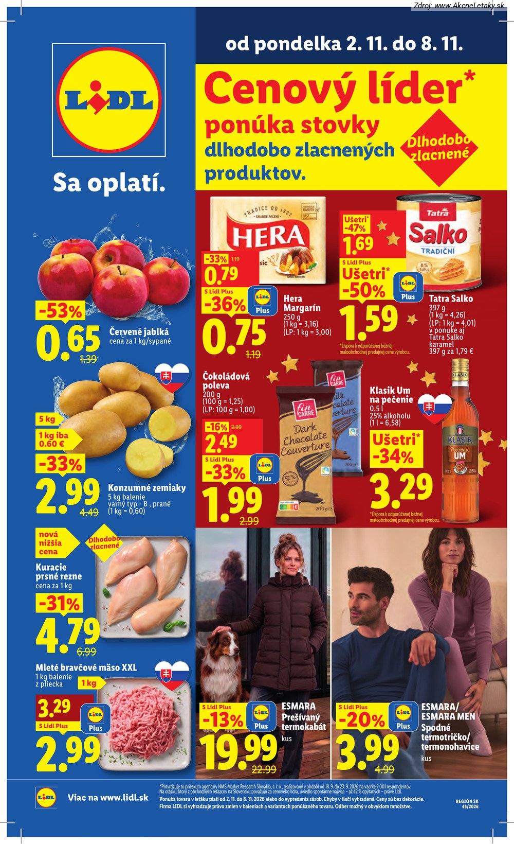 Strana 1 - leták Lidl (2. 11. - 8. 11. 2026)
