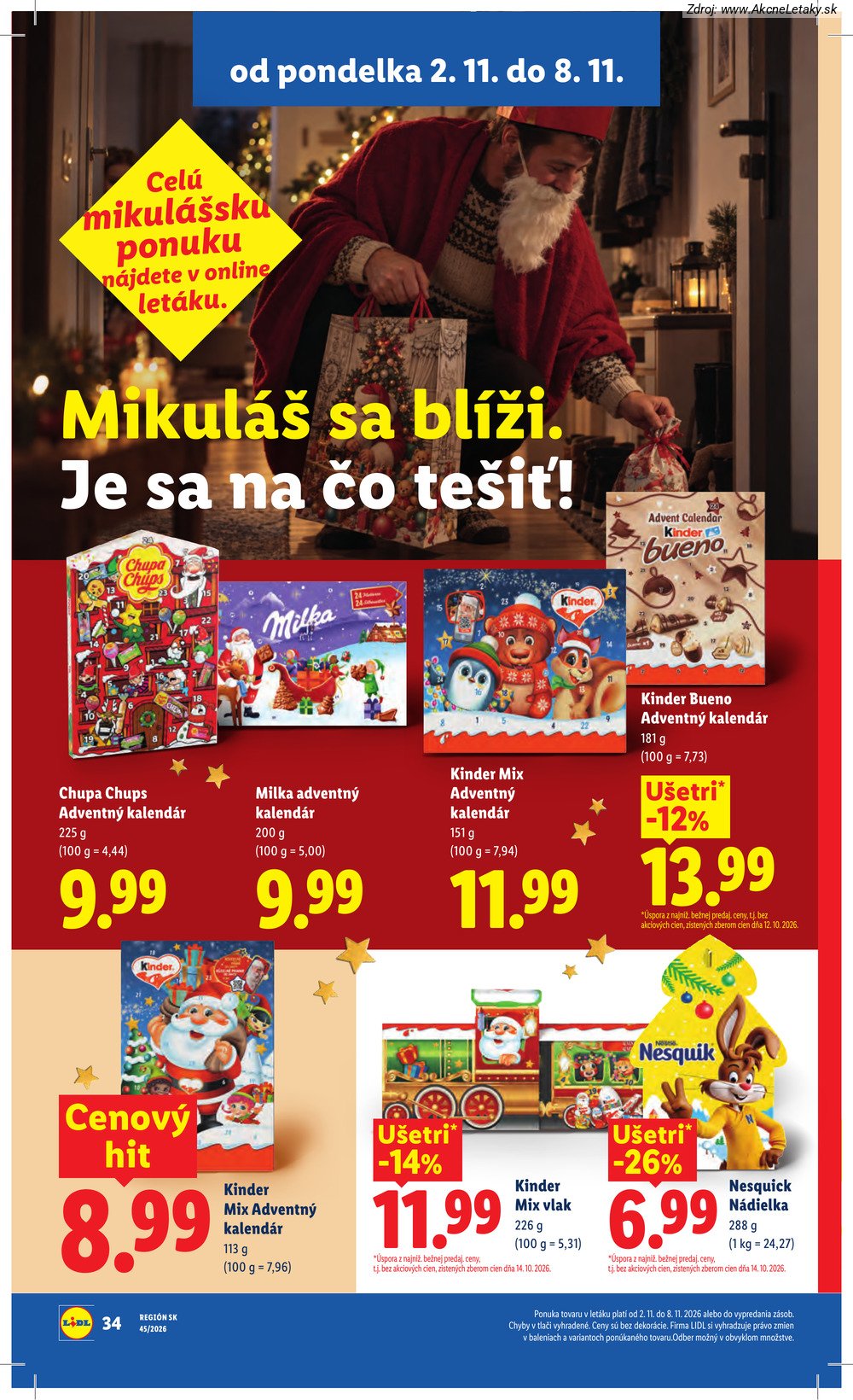 Strana 1 - leták Lidl (2. 11. - 8. 11. 2026)