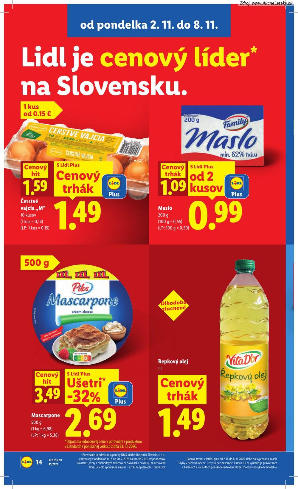 Strana 1 - leták Lidl (2. 11. - 8. 11. 2026)
