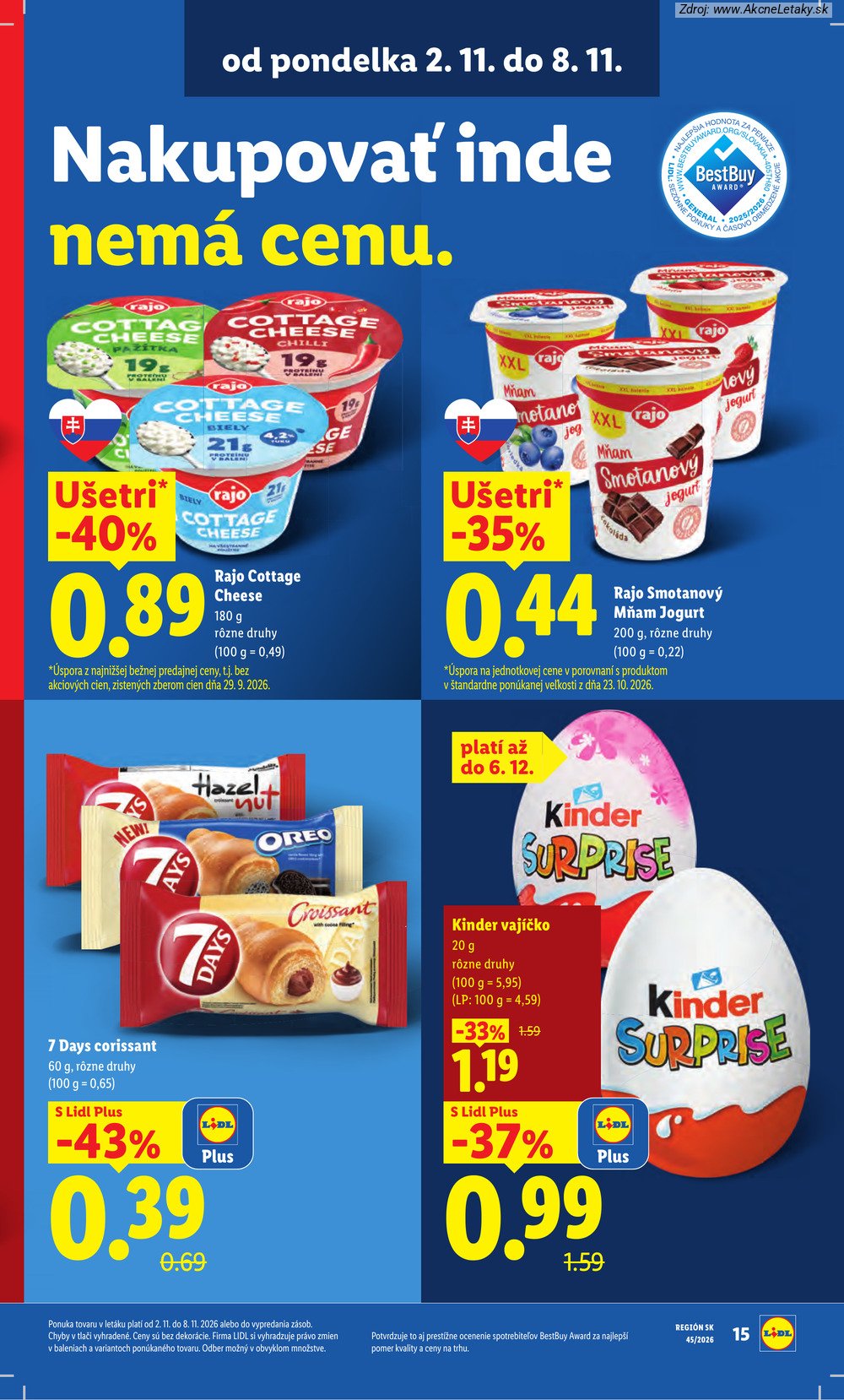 Strana 1 - leták Lidl (2. 11. - 8. 11. 2026)