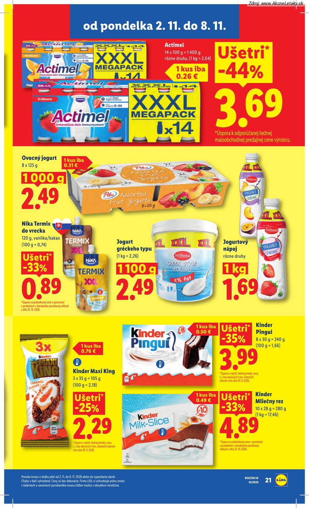 Strana 2 - leták Lidl (2. 11. - 8. 11. 2026)